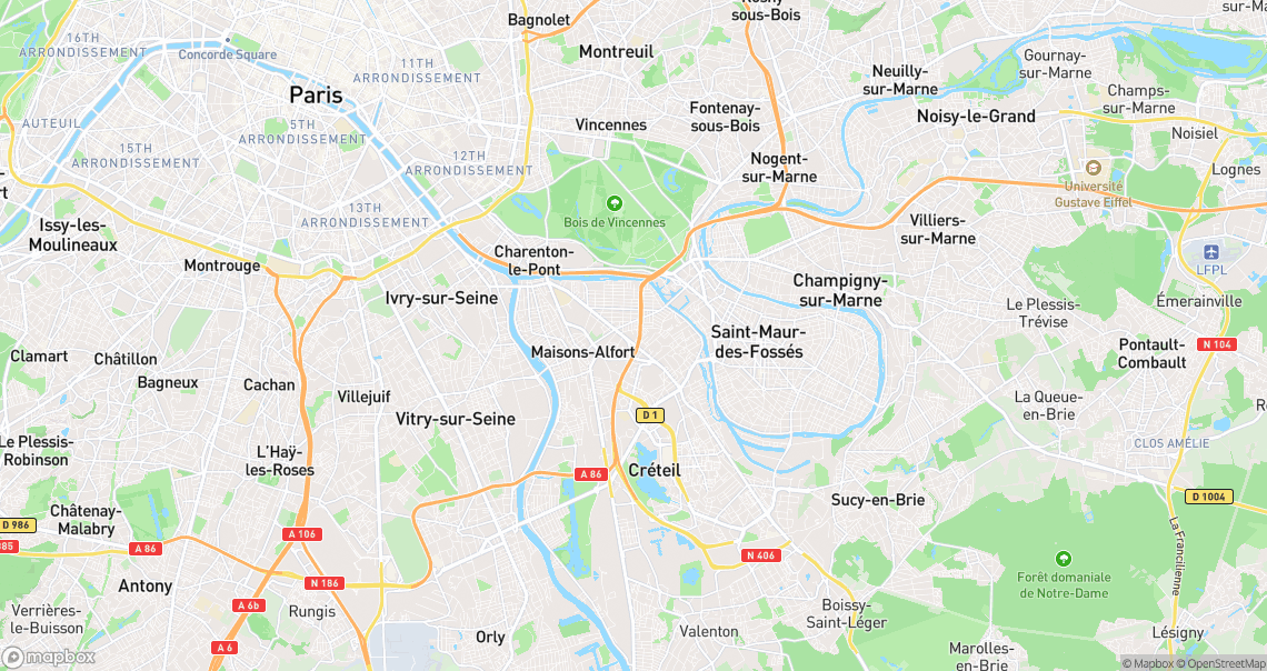 Localisation de la voiture à Maisons-Alfort
