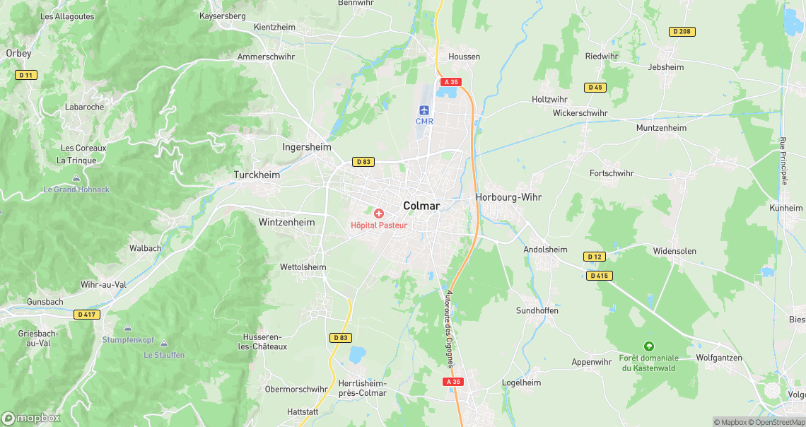 Localisation de la voiture à Colmar