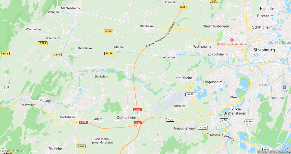 Localisation de la voiture à Kolbsheim