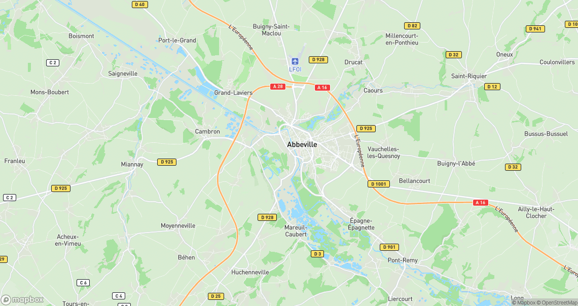 Localisation de la voiture à Abbeville