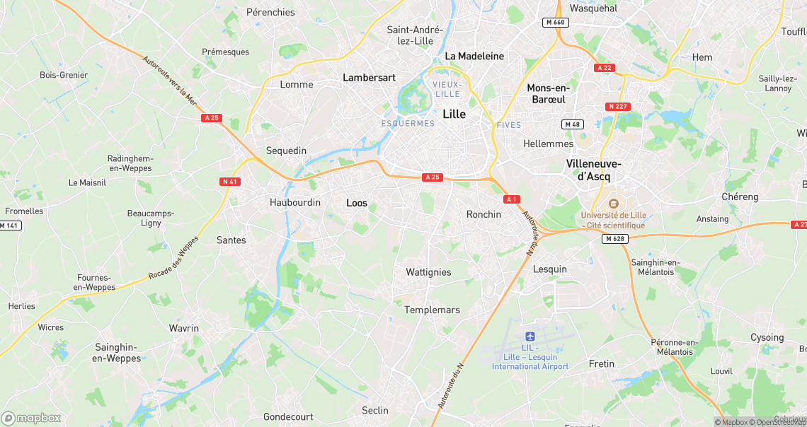 Localisation de la voiture à Lille