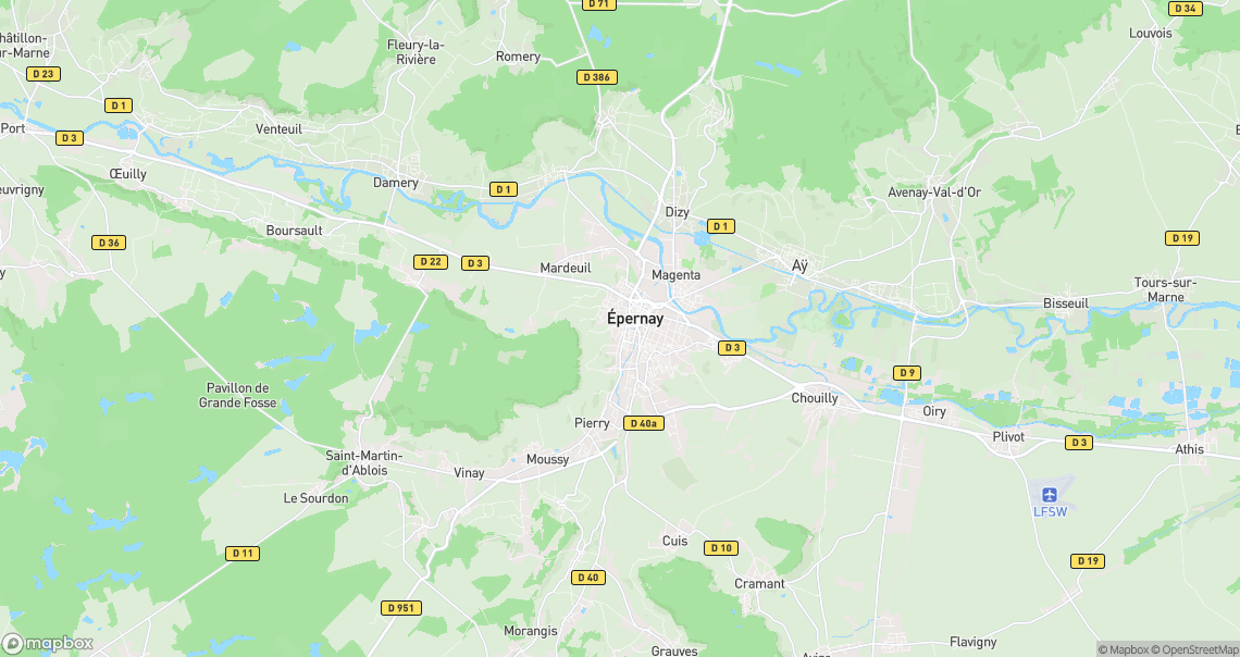 Localisation de la voiture à Épernay