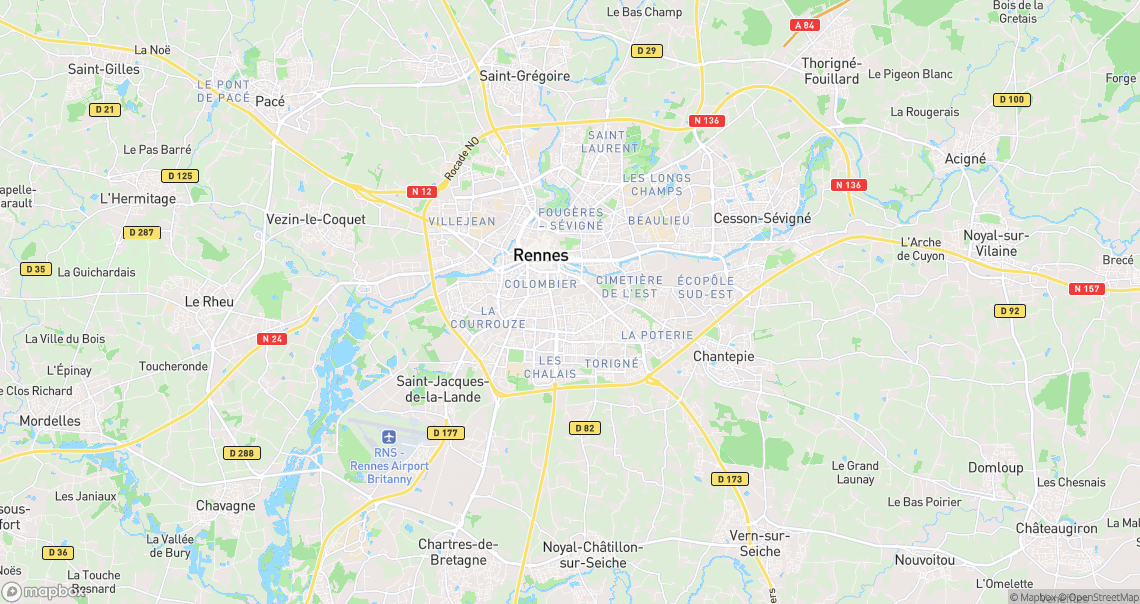 Localisation de la voiture à Rennes