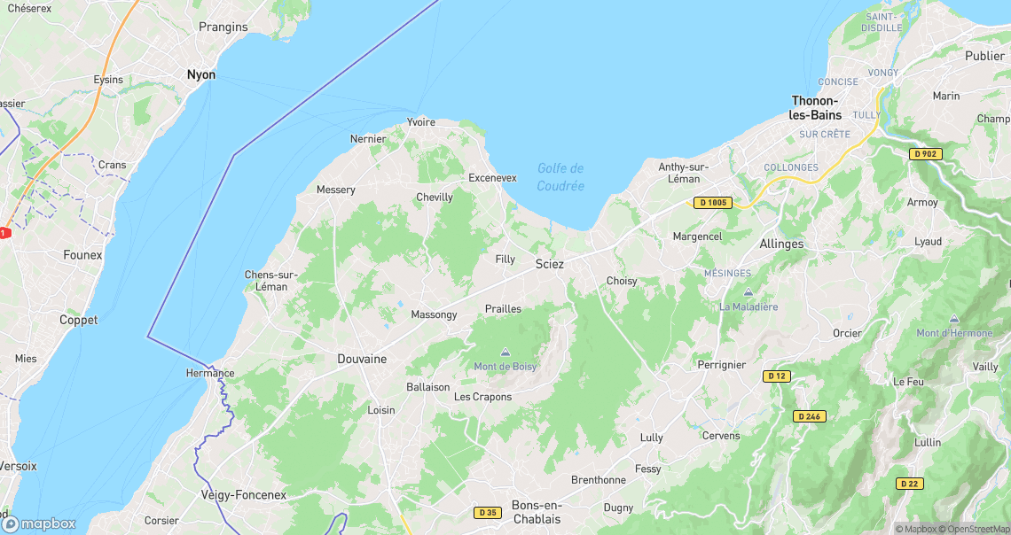 Localisation de la voiture à Sciez