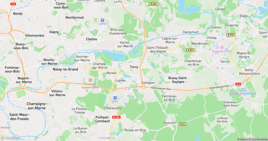 Localisation de la voiture à Torcy