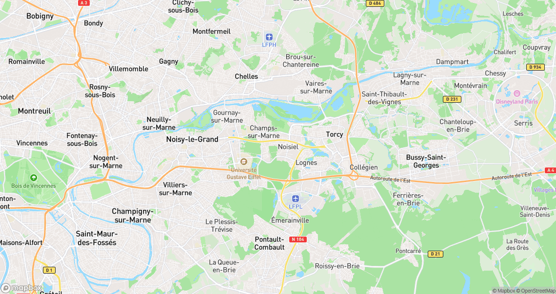 Localisation de la voiture à Noisiel