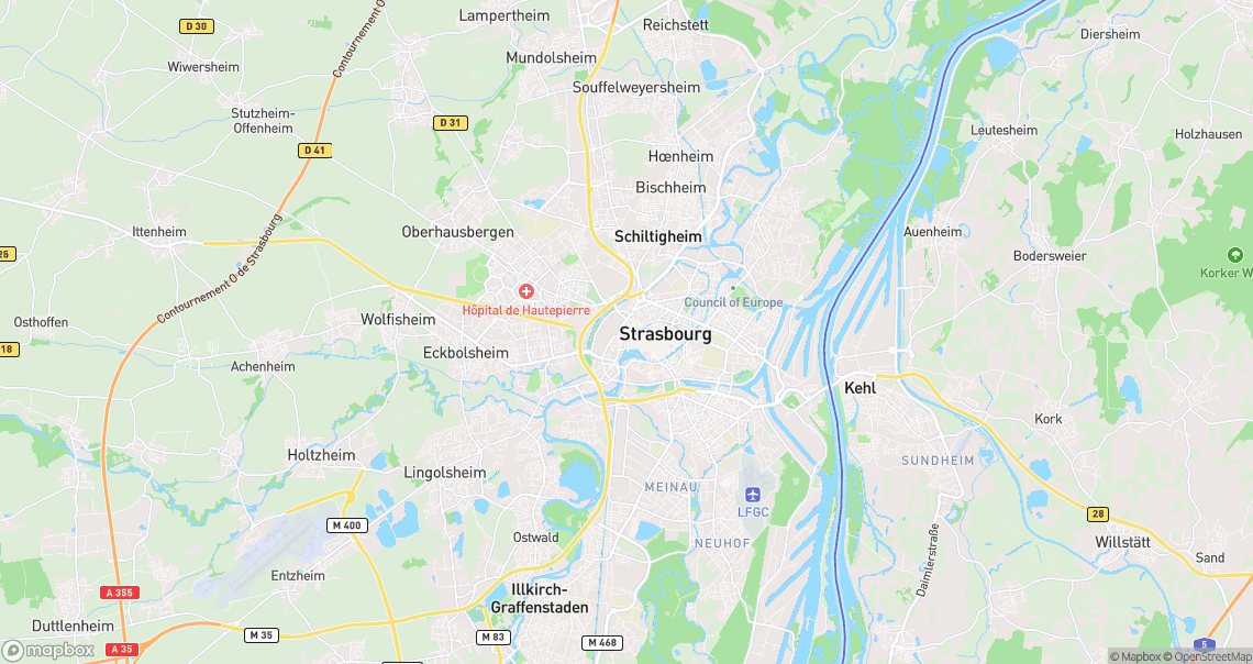 Localisation de la voiture à Strasbourg