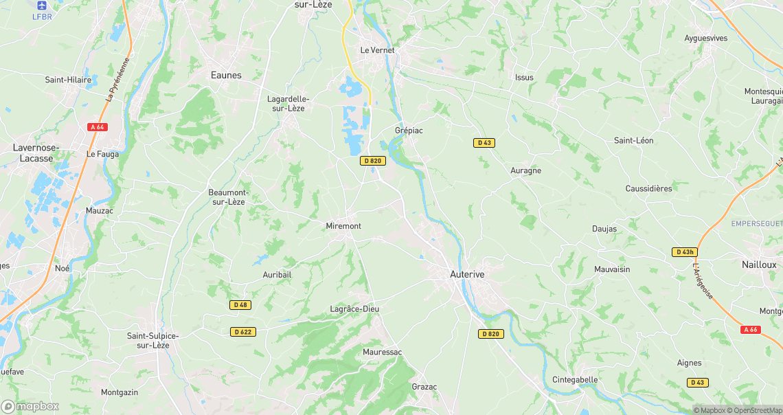 Localisation de la voiture à Miremont