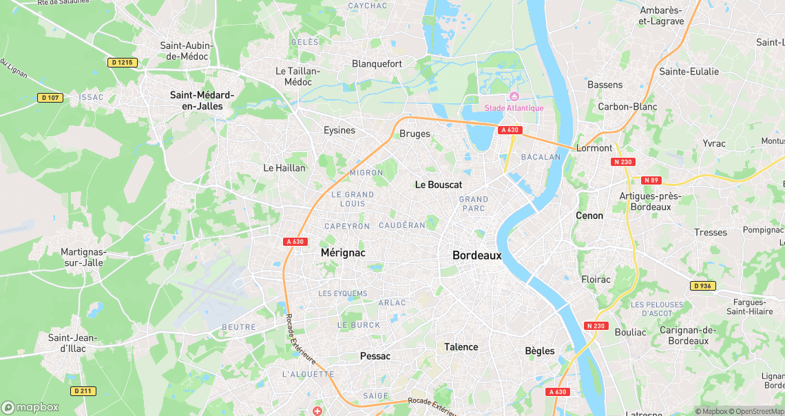 Localisation de la voiture à Bordeaux