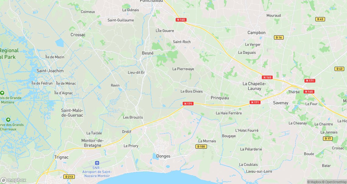 Localisation de la voiture à Besné