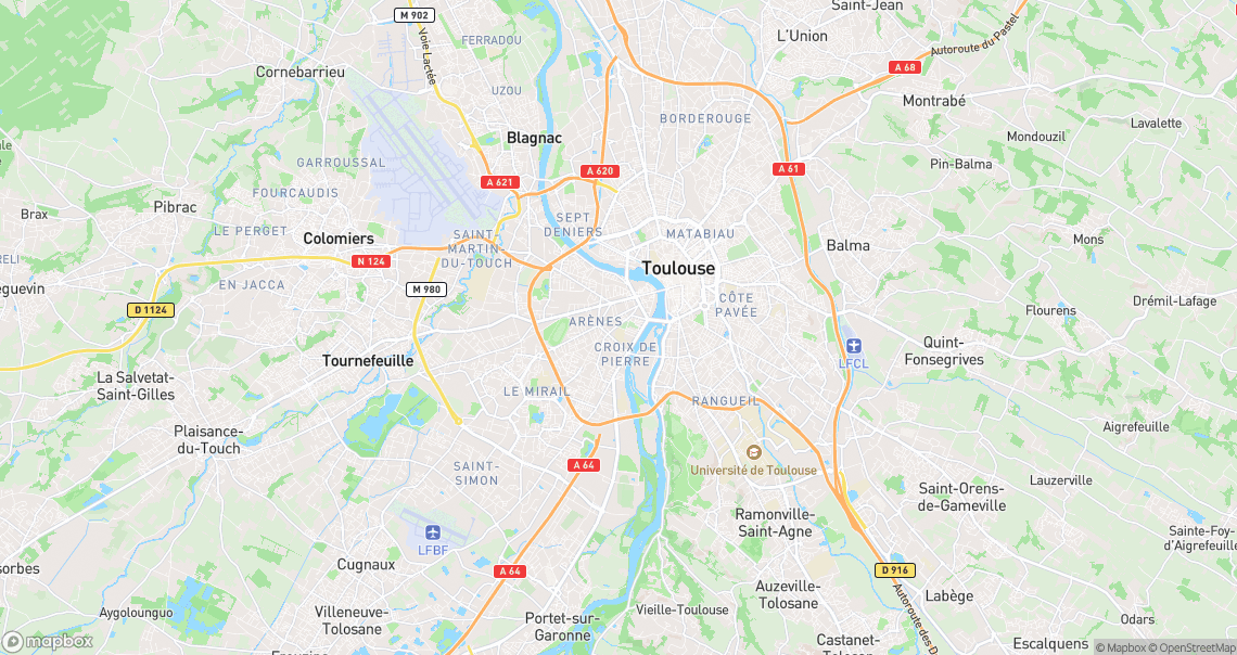 Localisation de la voiture à Toulouse