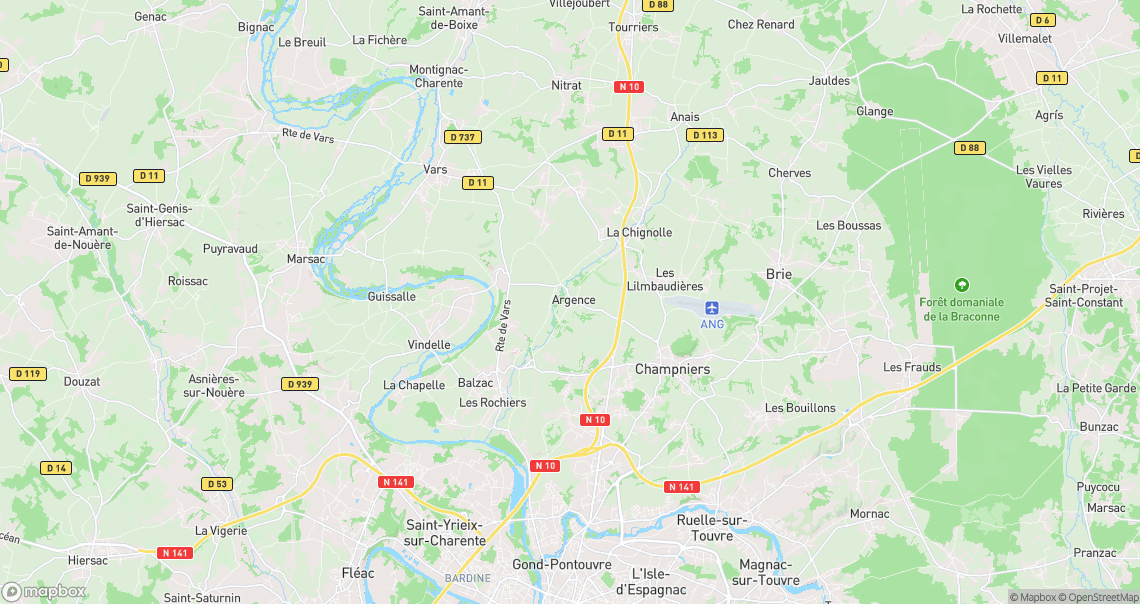 Localisation de la voiture à Champniers
