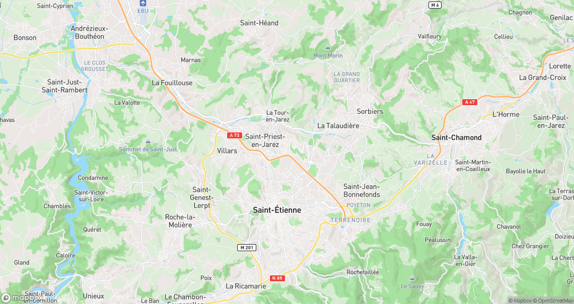 Localisation de la voiture à Saint-Étienne