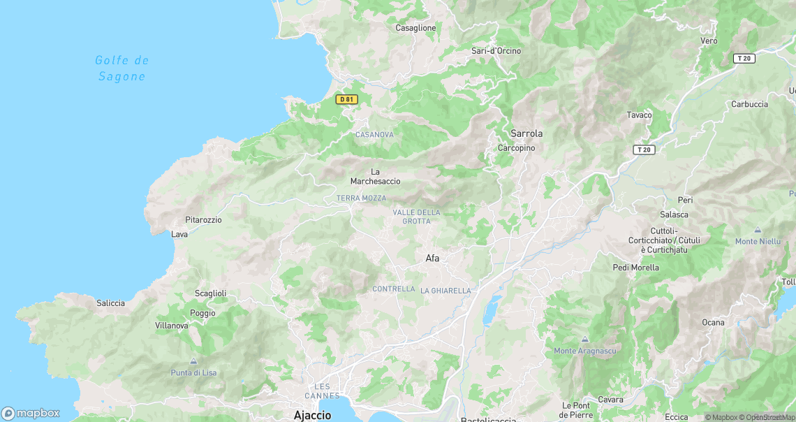Localisation de la voiture à Afa