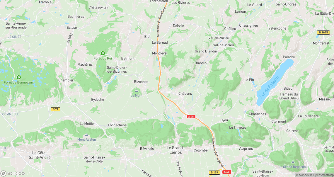 Localisation de la voiture à Châbons
