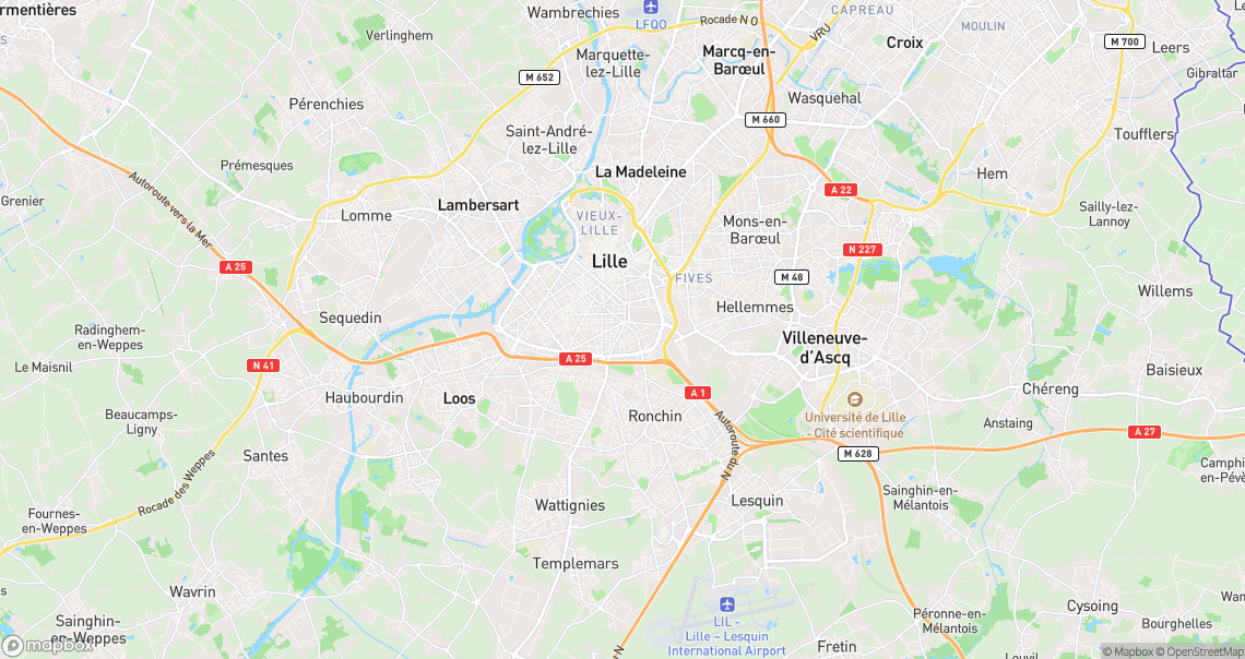 Localisation de la voiture à Lille