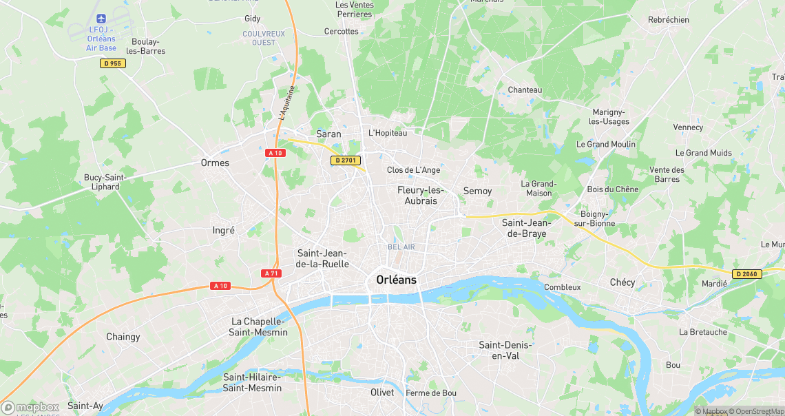 Localisation de la voiture à Fleury-les-Aubrais
