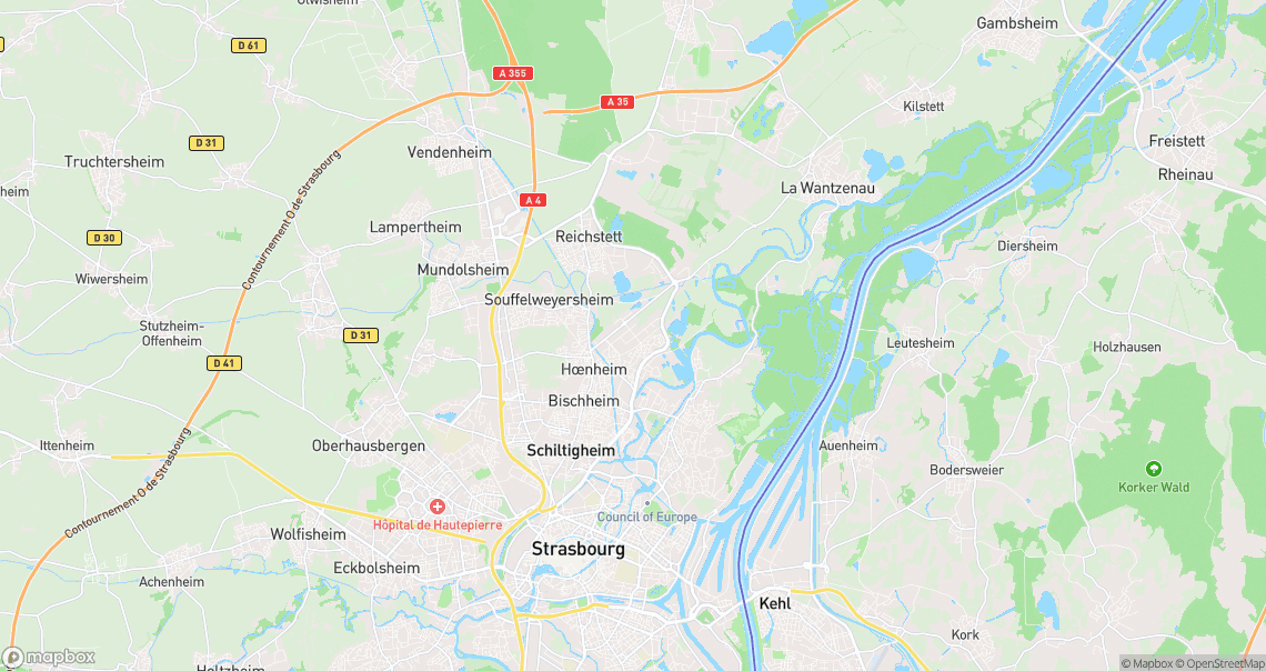 Localisation de la voiture à Bischheim