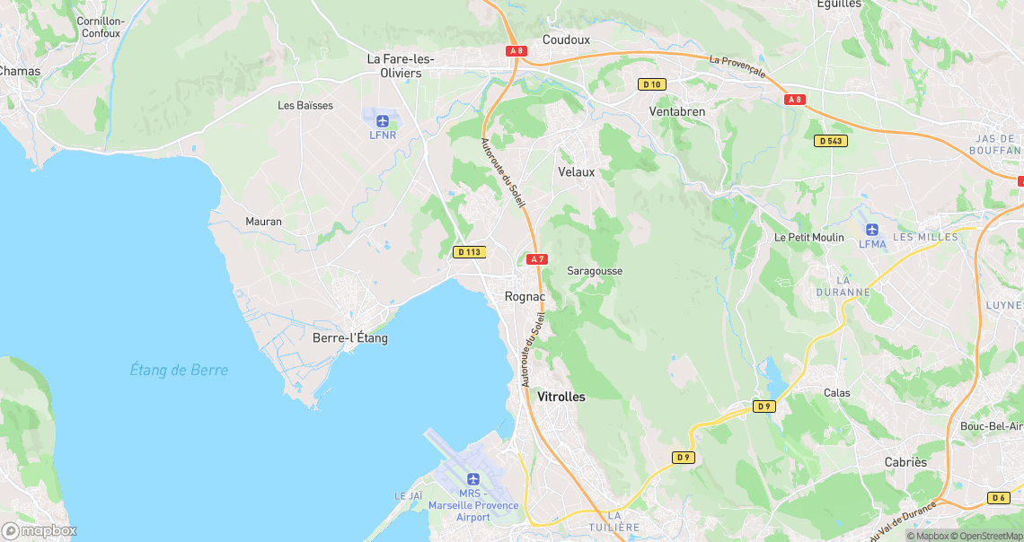Localisation de la voiture à Rognac