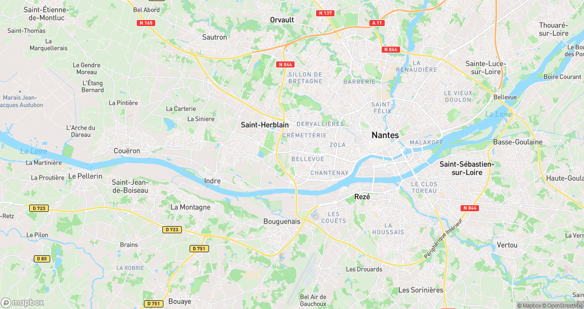 Localisation de la voiture à Saint-Herblain