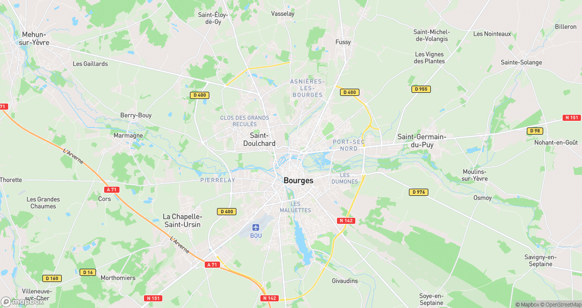Localisation de la voiture à Bourges
