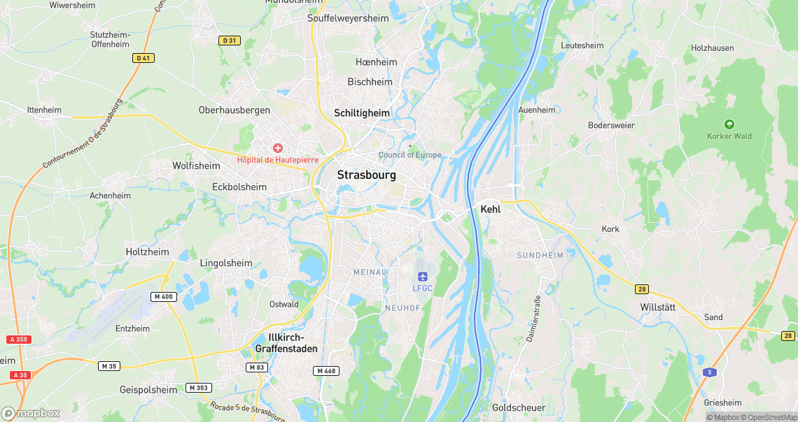 Localisation de la voiture à Strasbourg