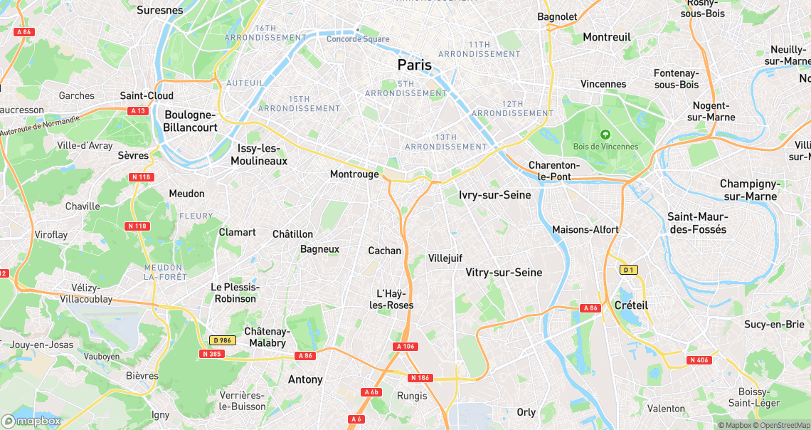 Localisation de la voiture à Gentilly