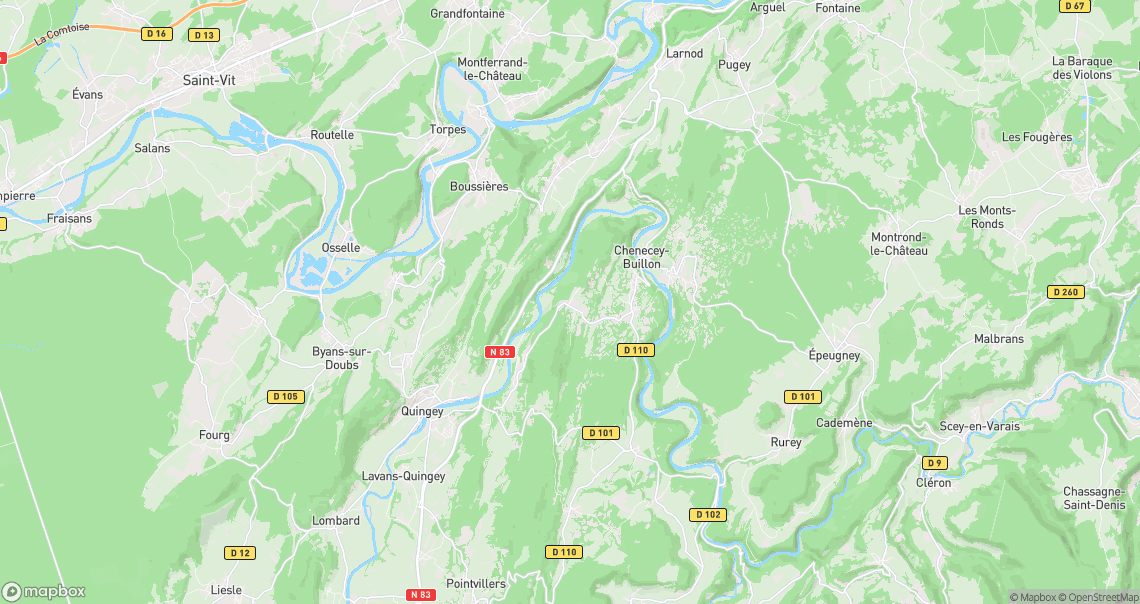 Localisation de la voiture à Cessey