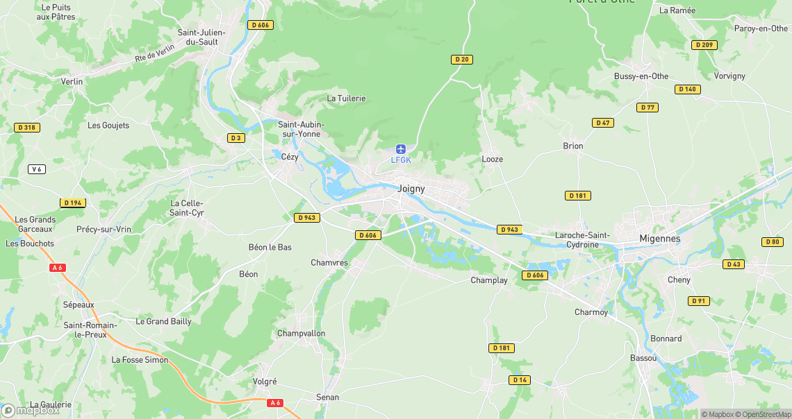 Localisation de la voiture à Joigny