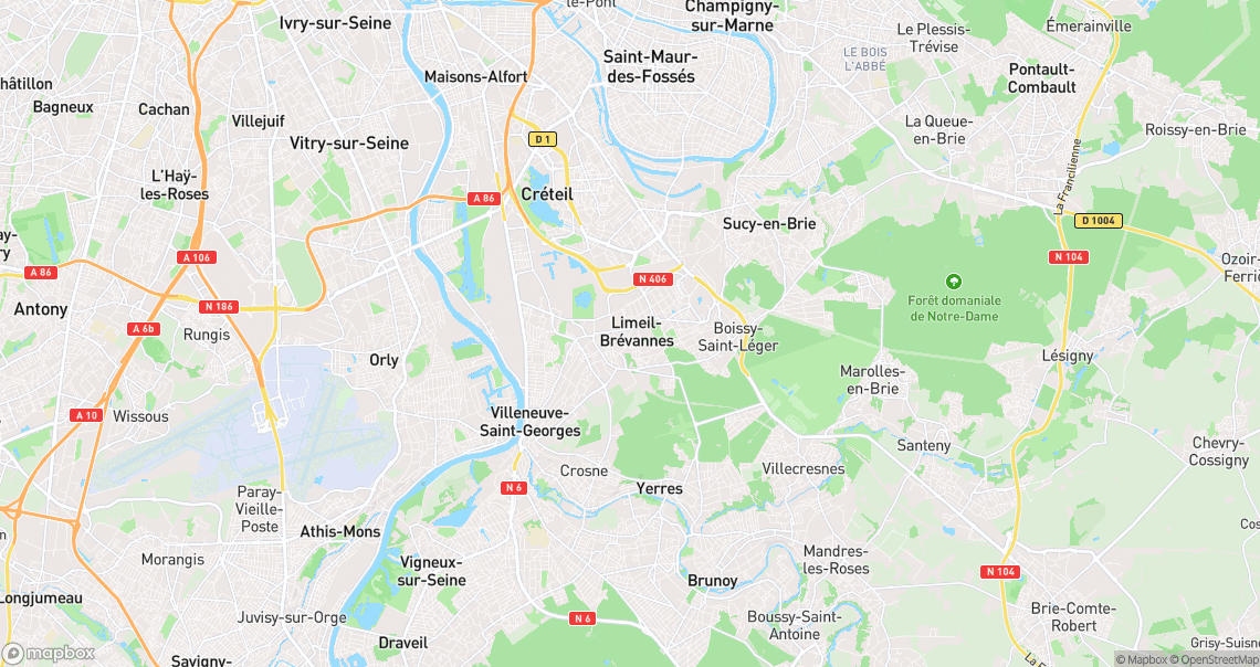 Localisation de la voiture à Limeil-Brévannes