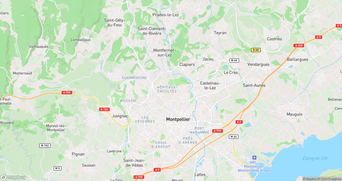 Localisation de la voiture à Montpellier