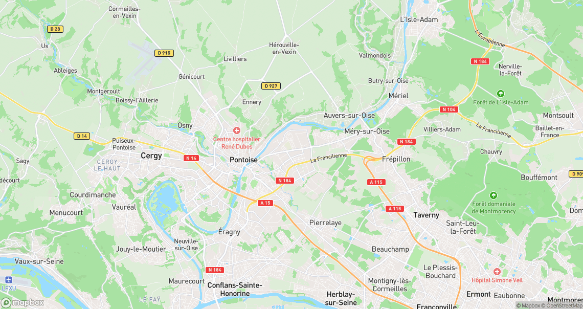 Localisation de la voiture à Saint-Ouen-l'Aumône