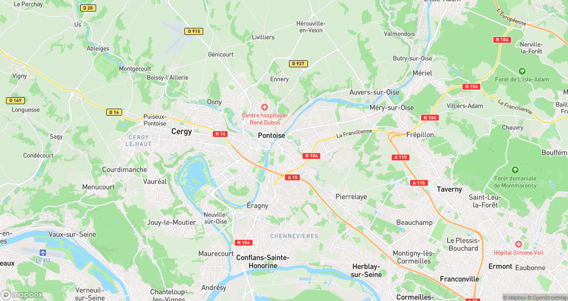 Localisation de la voiture à Saint-Ouen-l'Aumône