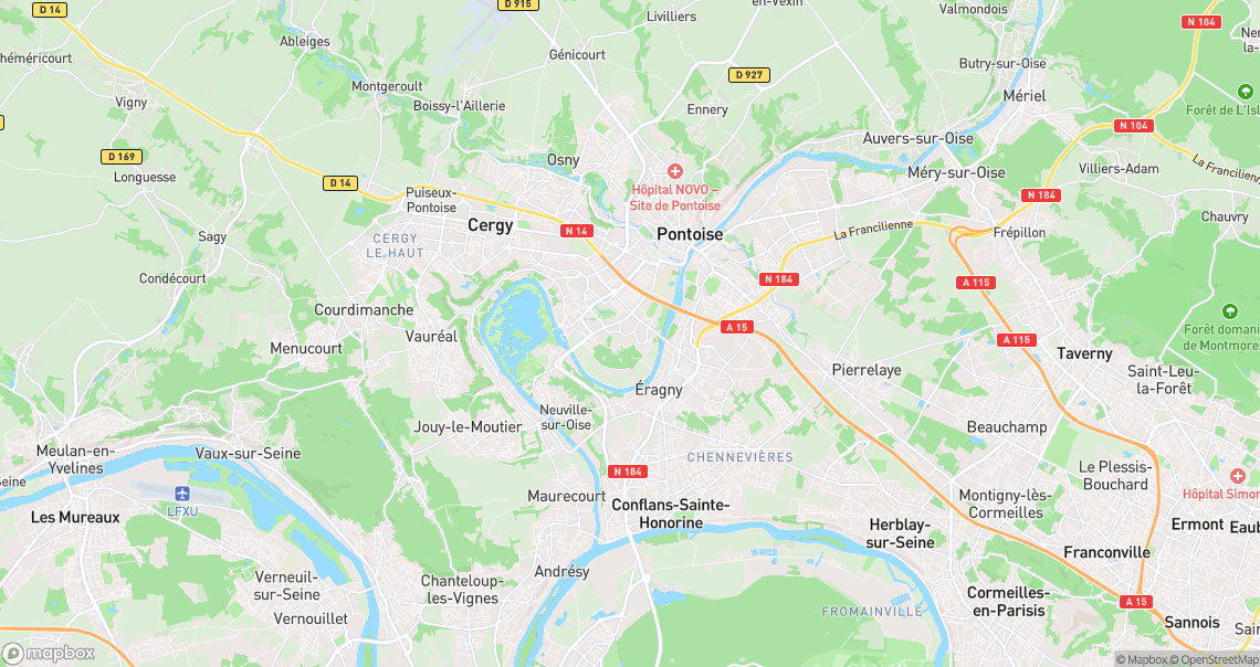 Localisation de la voiture à Cergy