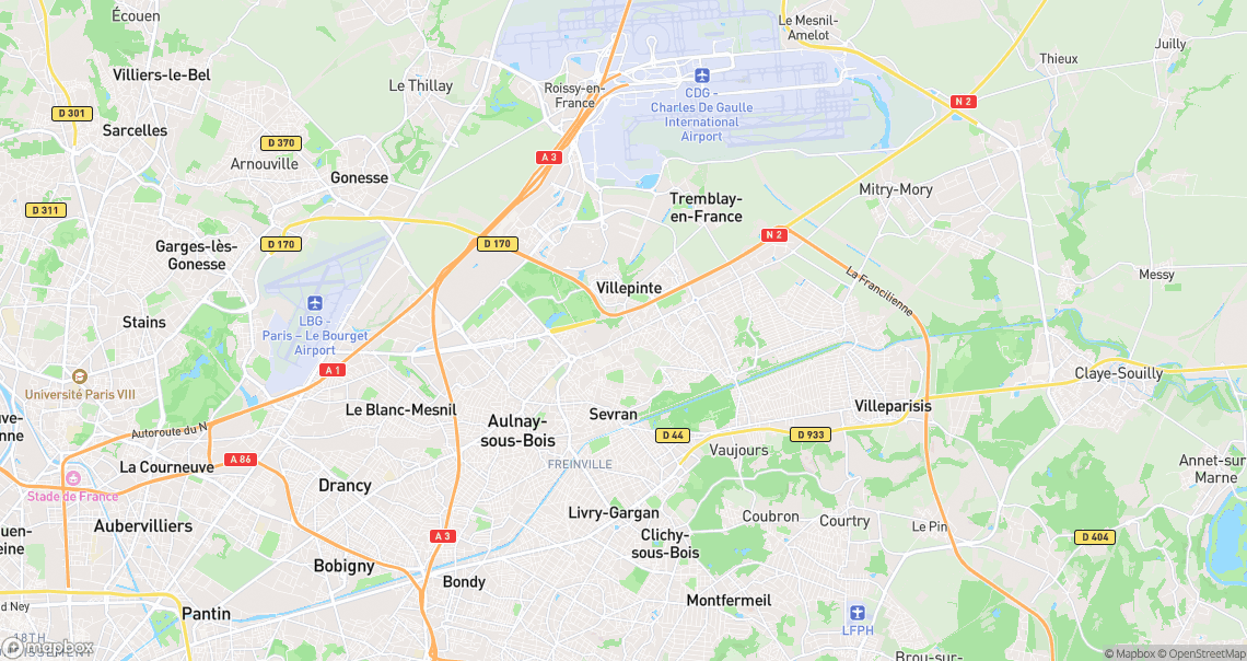 Localisation de la voiture à Villepinte