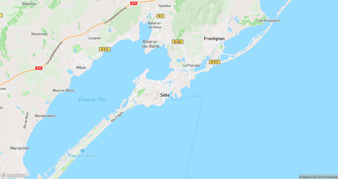 Localisation de la voiture à Sète