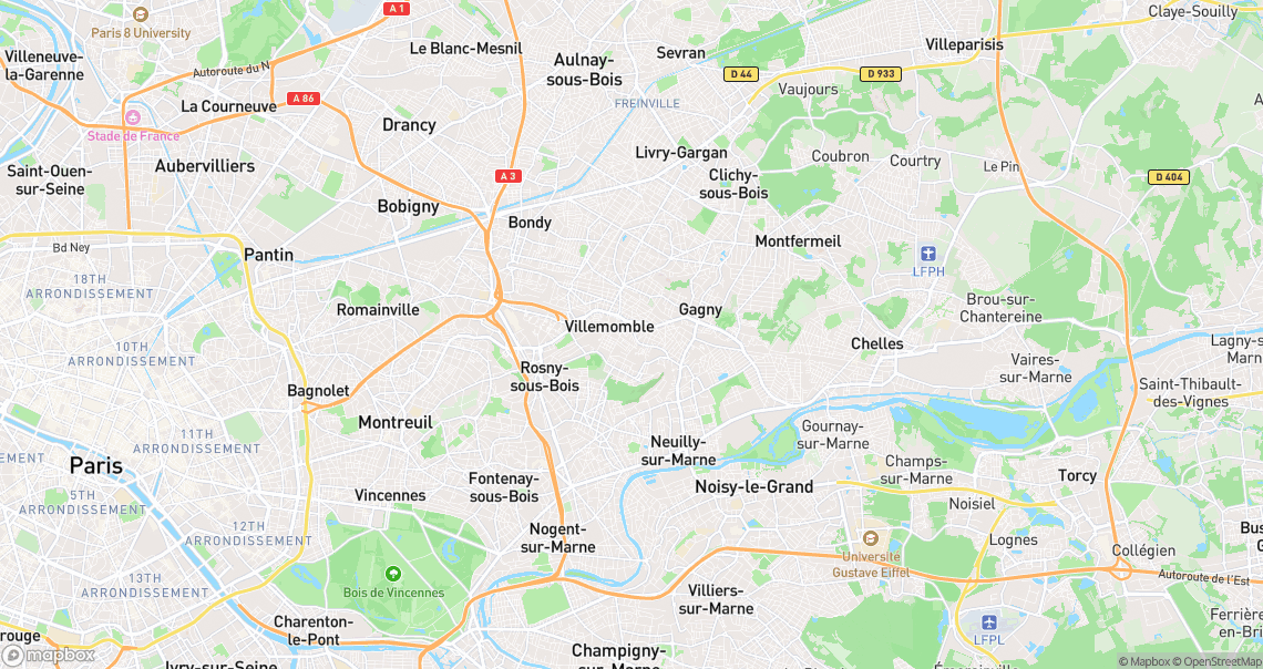 Localisation de la voiture à Villemomble