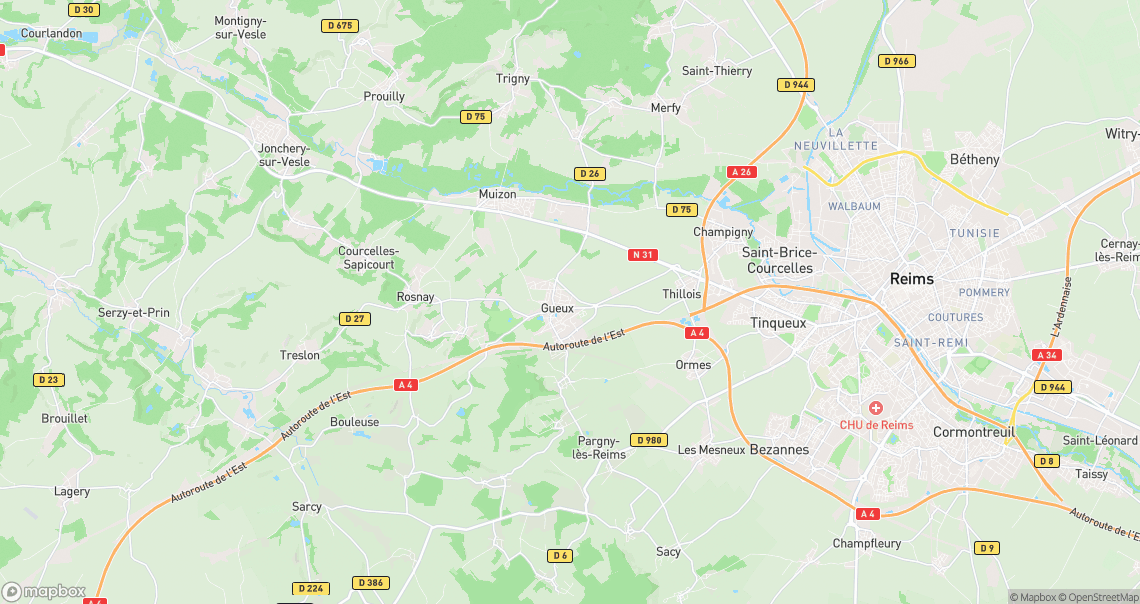 Localisation de la voiture à Gueux
