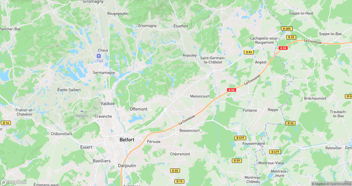 Localisation de la voiture à Roppe