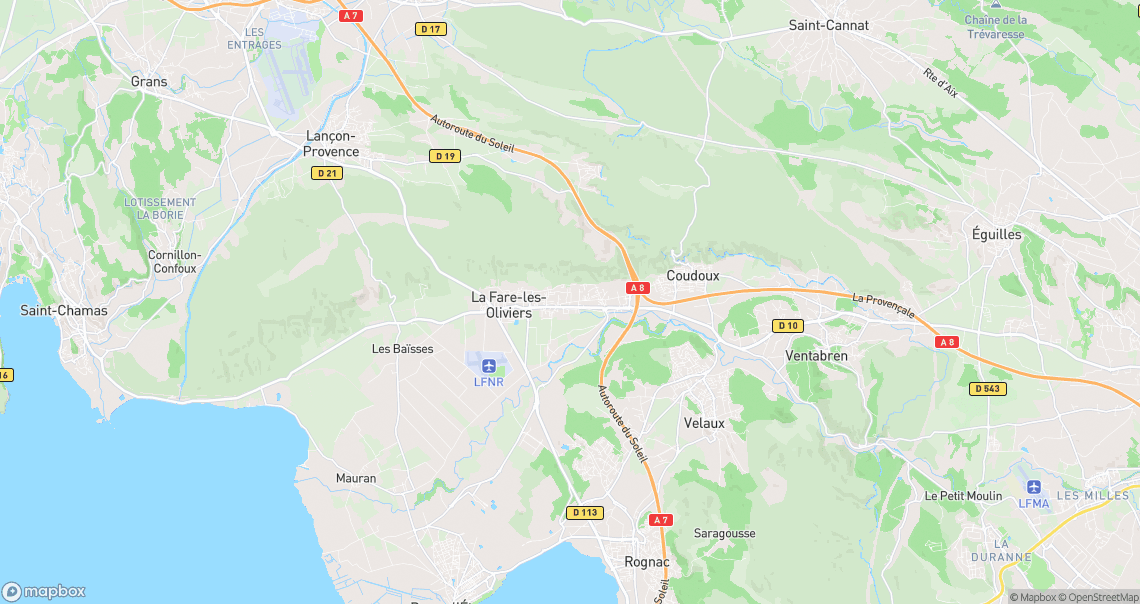 Localisation de la voiture à La Fare-les-Oliviers
