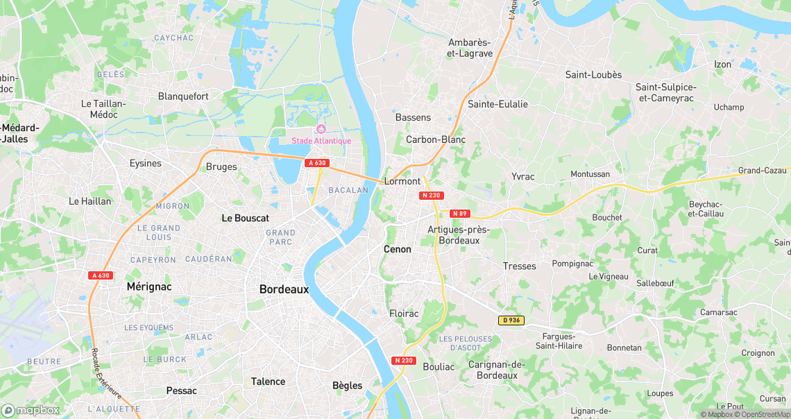 Localisation de la voiture à Lormont
