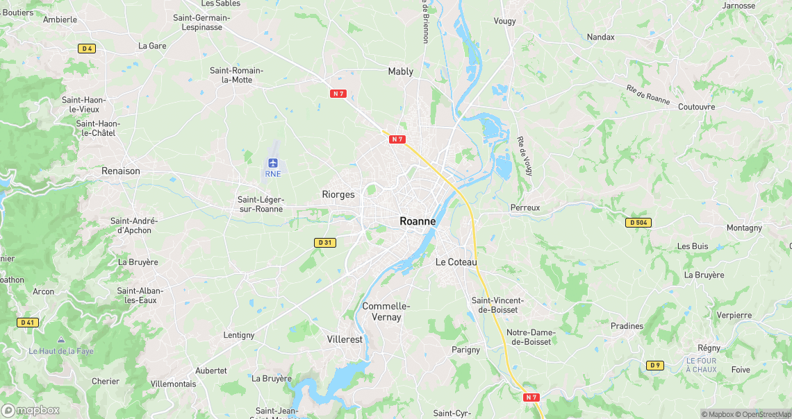 Localisation de la voiture à Roanne