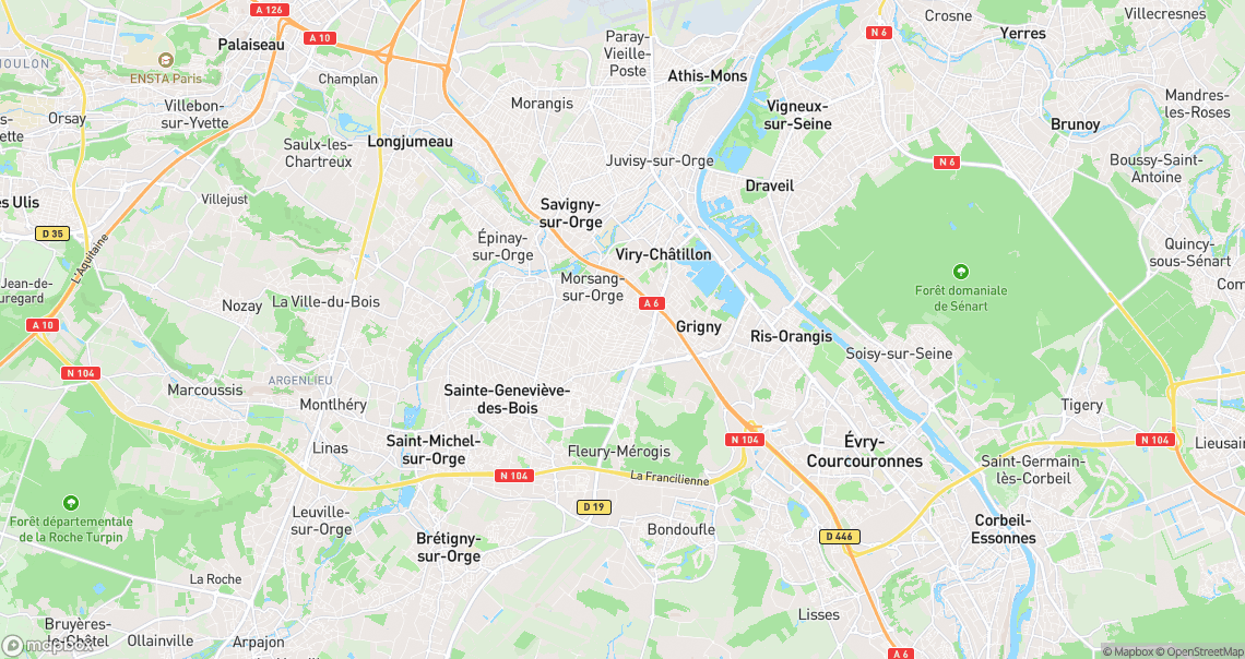 Localisation de la voiture à Morsang-sur-Orge