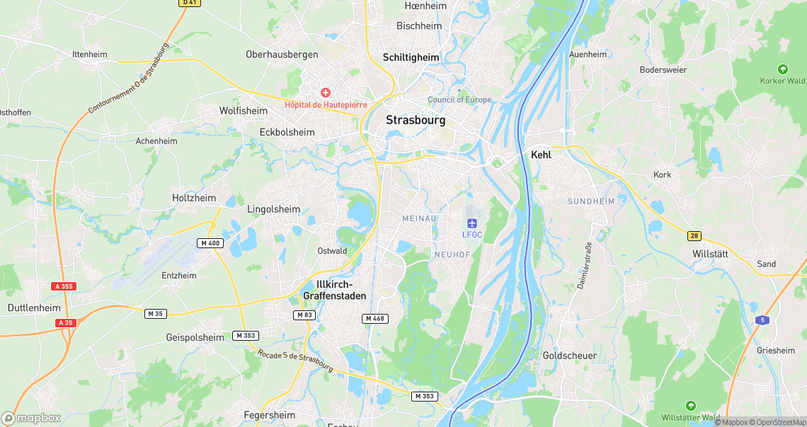 Localisation de la voiture à Strasbourg