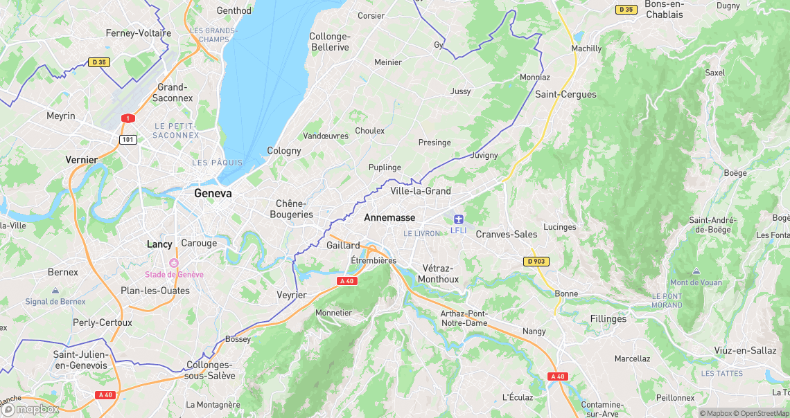 Localisation de la voiture à Annemasse