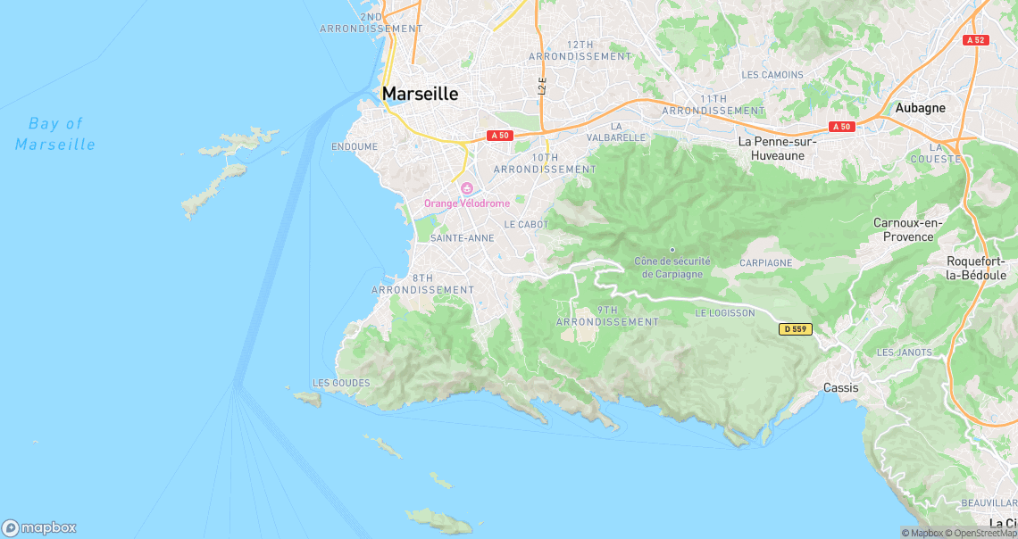 Localisation de la voiture à Marseille