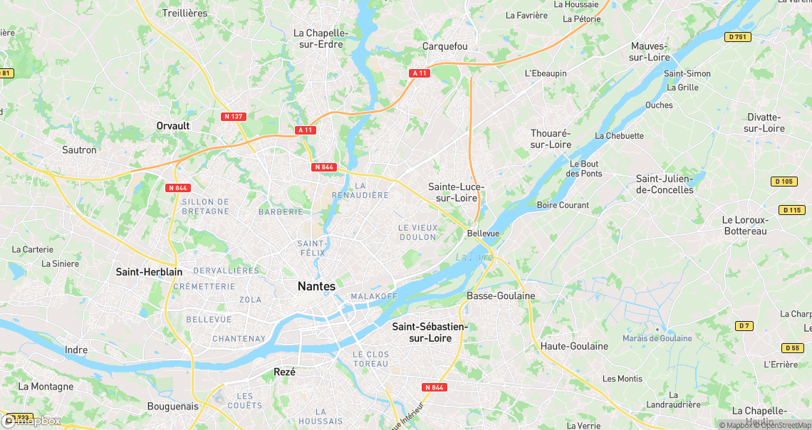 Localisation de la voiture à Nantes