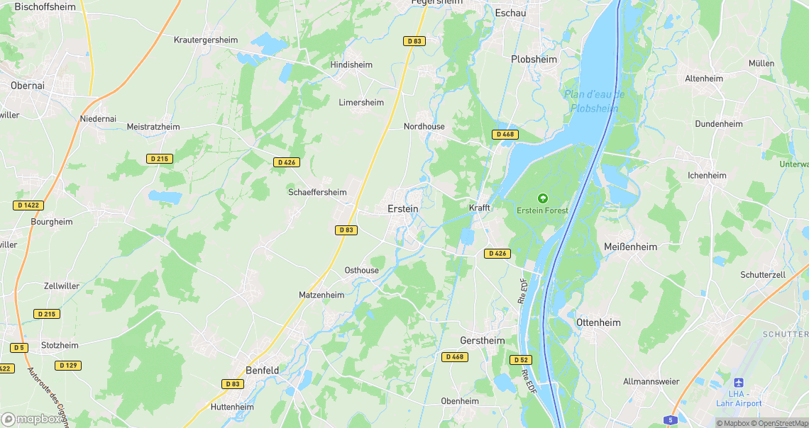 Localisation de la voiture à Erstein