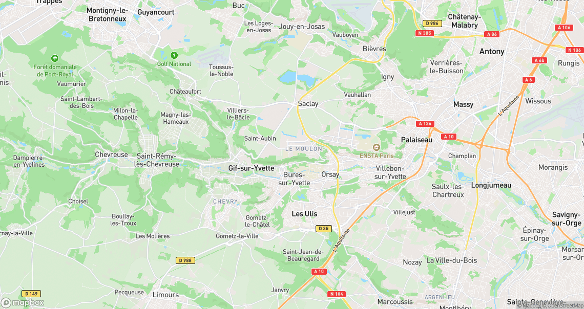Localisation de la voiture à Gif-sur-Yvette
