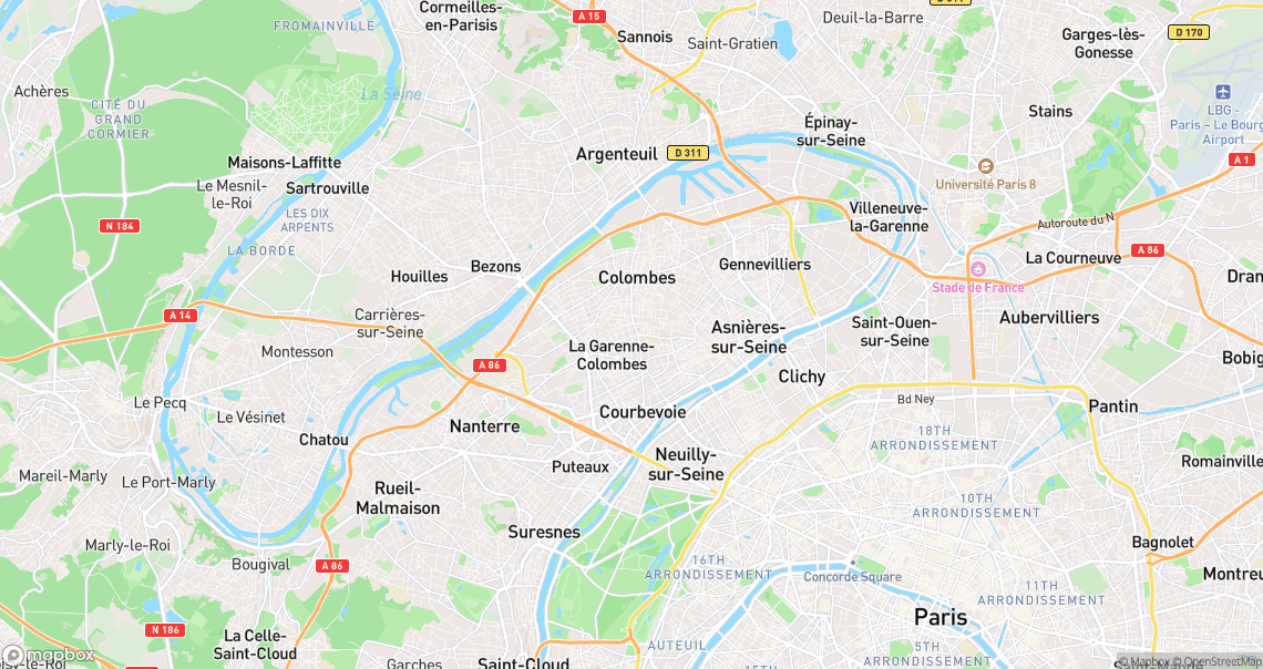 Localisation de la voiture à La Garenne-Colombes
